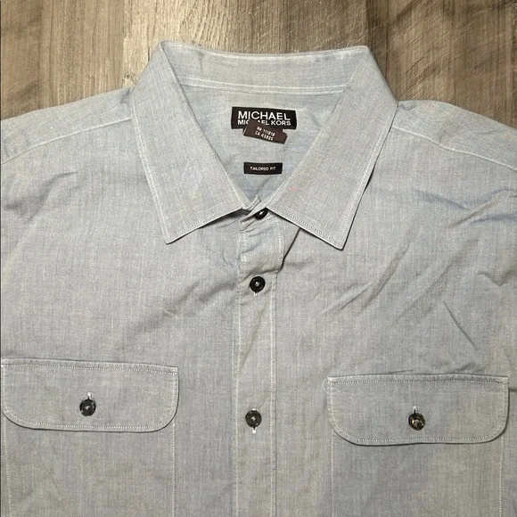 Michael Michael Kors Tailored Fit Double Pocket Long Sleeve Button Down - XL - Picture 5 of 8